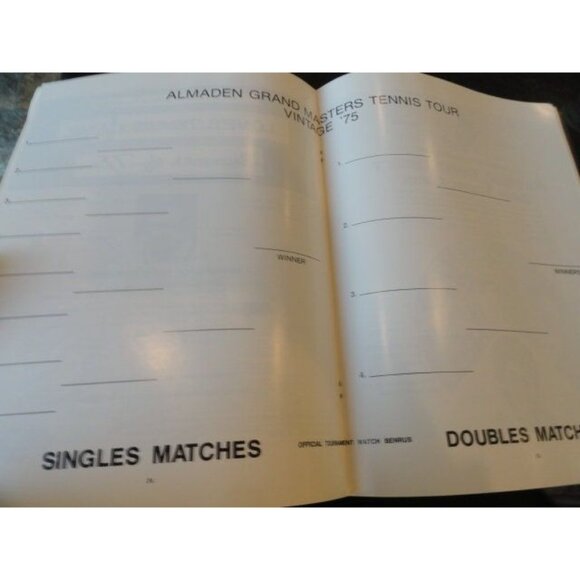 Vintage ’75 Bobby Riggs Signed Autographed GRAND MASTERS’ Tennis Program Detroit - Picture 9 of 10